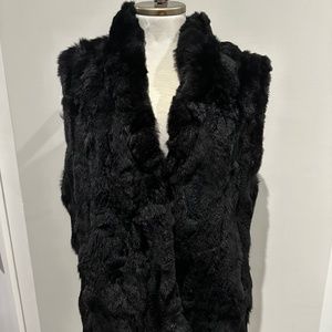 Adrienne Landau Rabbit Fur Vest